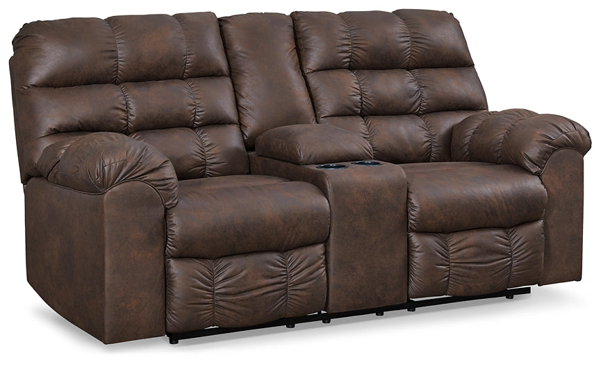 Derwin DBL Rec Loveseat w/Console