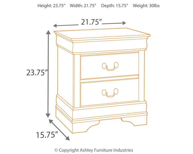 Alisdair  Sleigh Bed With Mirrored Dresser, Chest And Nightstand