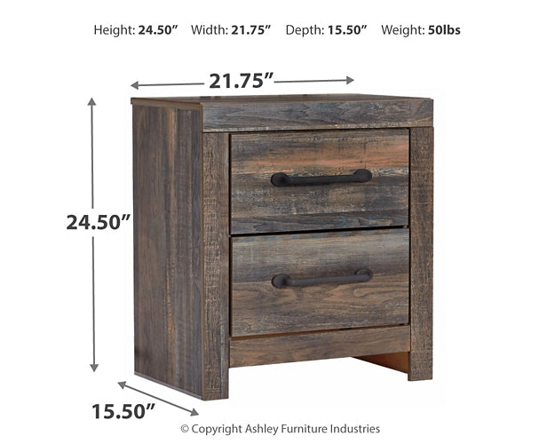 Drystan Twin Panel Bed with 2 Storage Drawers with Mirrored Dresser, Chest and 2 Nightstands