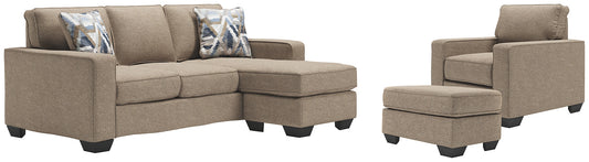 Greaves Sofa Chaise, Chair, and Ottoman