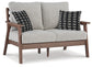 Emmeline Outdoor Sofa and Loveseat with Coffee Table and 2 End Tables