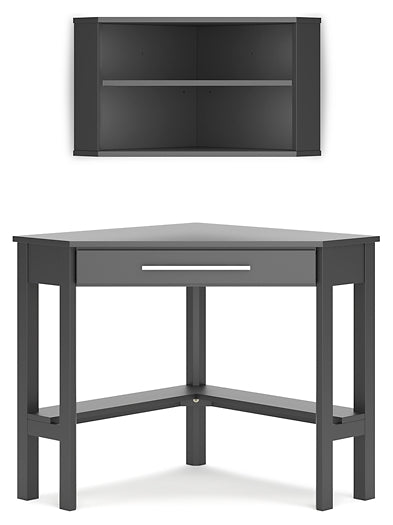 Otaska Home Office Corner Desk with Bookcase