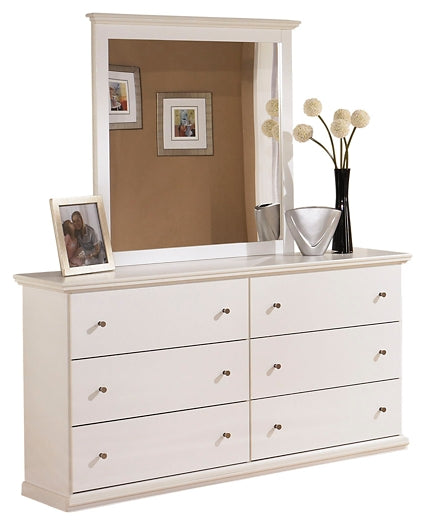 Bostwick Shoals Queen/Full Panel Headboard with Mirrored Dresser and 2 Nightstands