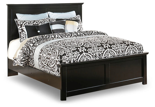 Maribel King/California King Panel Headboard with Mirrored Dresser and Chest