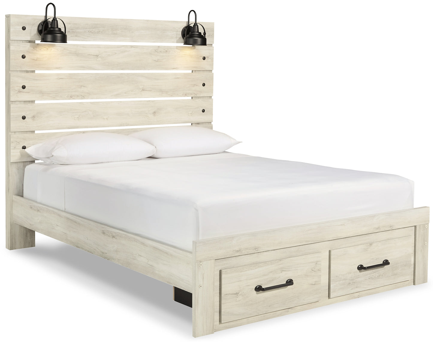 Cambeck  Panel Bed With 2 Storage Drawers With Dresser