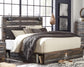 Drystan King Panel Bed with 2 Storage Drawers with Mirrored Dresser and 2 Nightstands