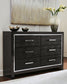 Kaydell Queen/Full Upholstered Panel Headboard with Dresser