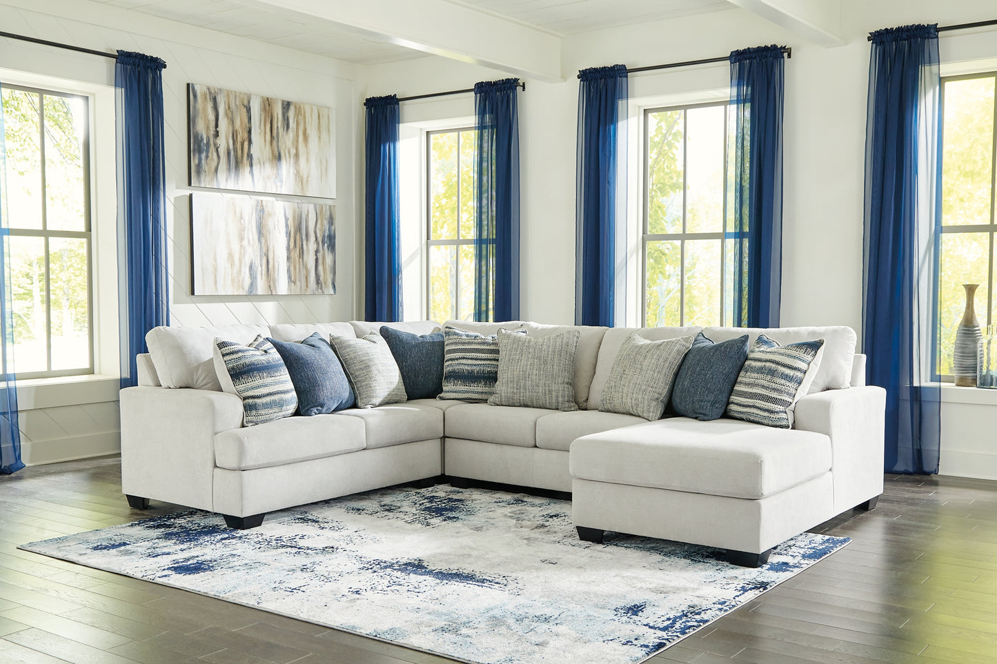 Lowder 4-Piece Sectional with Ottoman