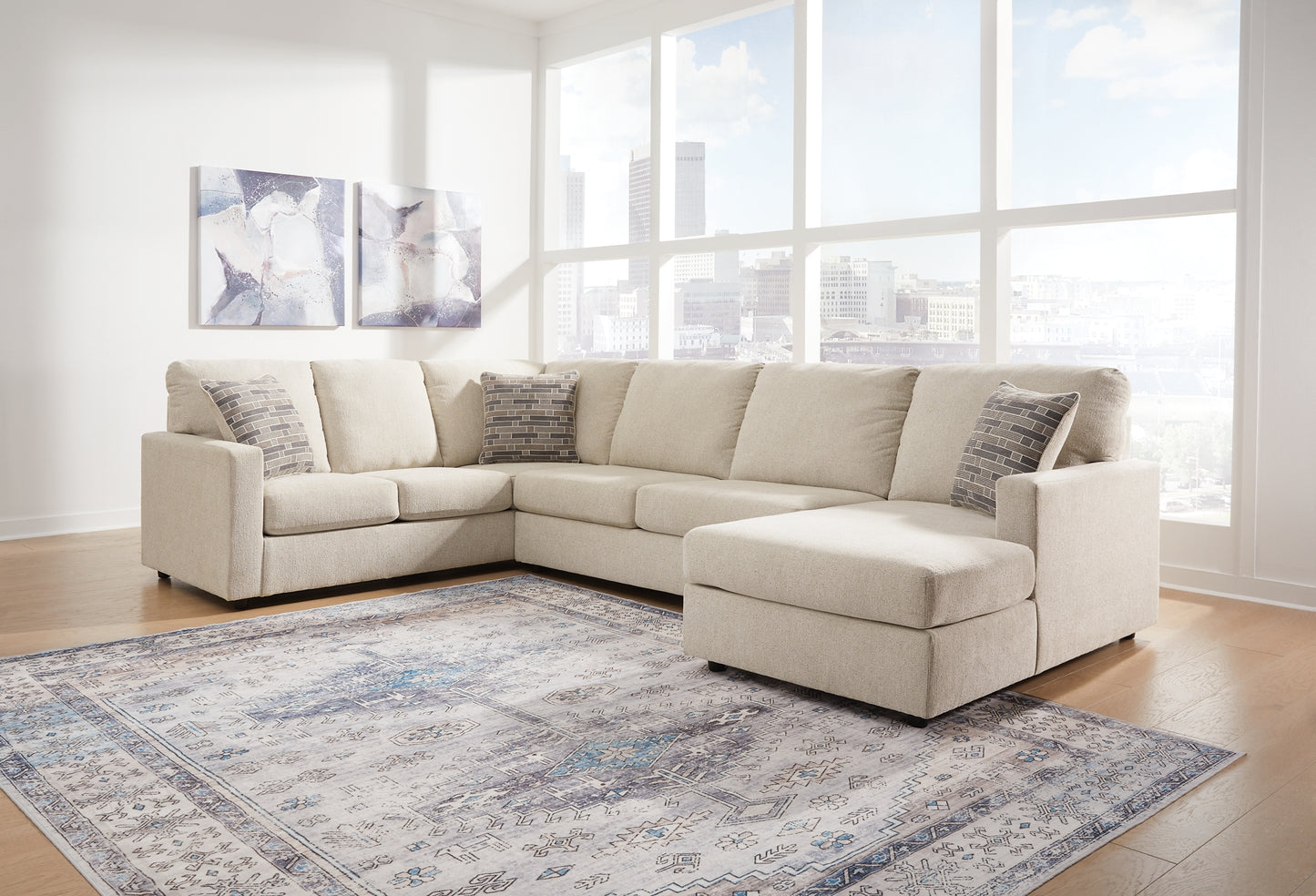 Edenfield 3-Piece Sectional with Ottoman