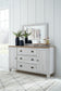 Haven Bay King Panel Storage Bed with Mirrored Dresser, Chest and 2 Nightstands