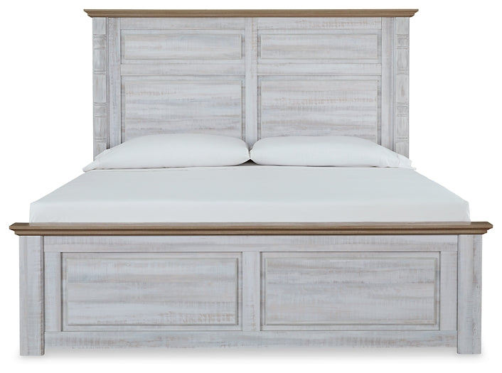 Haven Bay King Panel Bed with Mirrored Dresser, Chest and 2 Nightstands