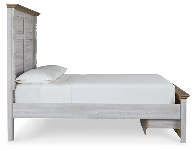 Haven Bay Queen Panel Storage Bed with Mirrored Dresser