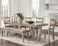 Lexorne Dining Table and 4 Chairs and Bench