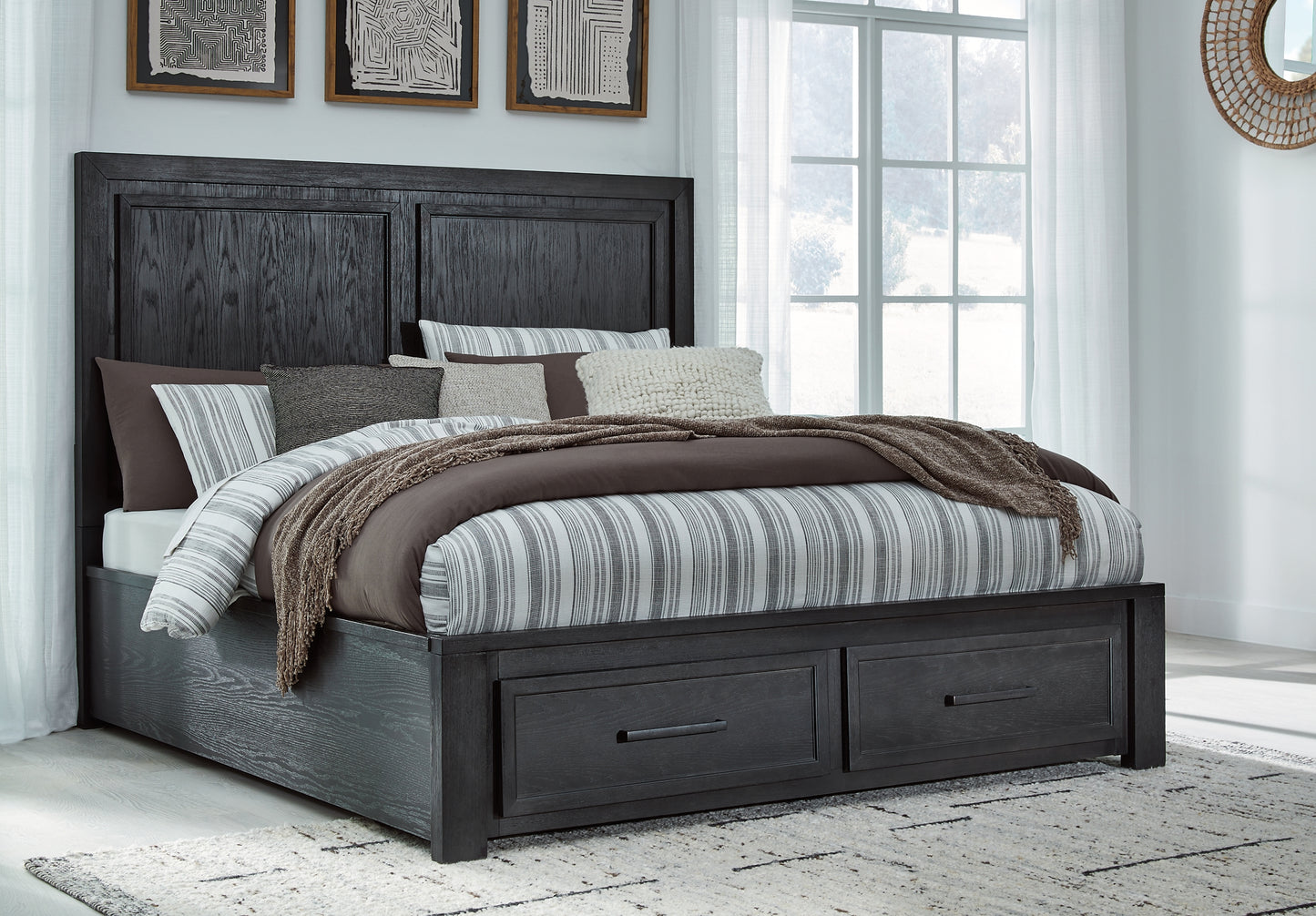 Foyland Queen Panel Storage Bed with Dresser