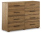 Dakmore California King Upholstered Bed with Dresser