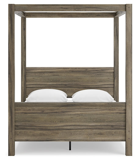 Shallifer Queen Canopy Bed with Dresser, Chest and 2 Nightstands