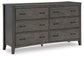 Montillan King Panel Bed with Dresser