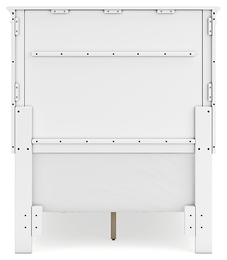 Fortman Twin Panel Bed with Mirrored Dresser