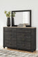 Nanforth King/California King Panel Headboard with Mirrored Dresser, Chest and 2 Nightstands