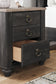 Nanforth King/California King Panel Headboard with Mirrored Dresser and 2 Nightstands