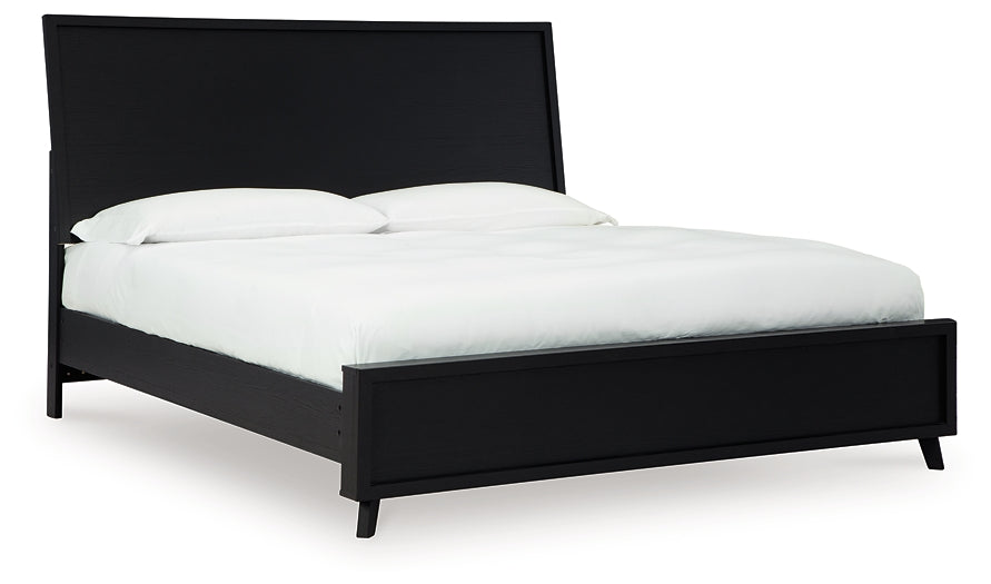 Danziar Queen Panel Bed with Mirrored Dresser and 2 Nightstands