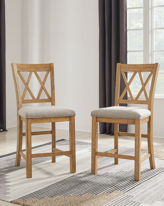 Havonplane Upholstered Barstool (2/CN)