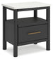 Cadmori King Upholstered Panel Bed with 2 Nightstands