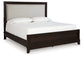 Neymorton Queen Upholstered Panel Bed with Dresser and 2 Nightstands