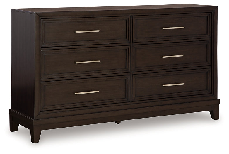 Neymorton Queen Upholstered Panel Bed with Dresser