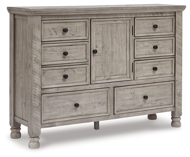 Harrastone California King Panel Bed with Dresser and Nightstand