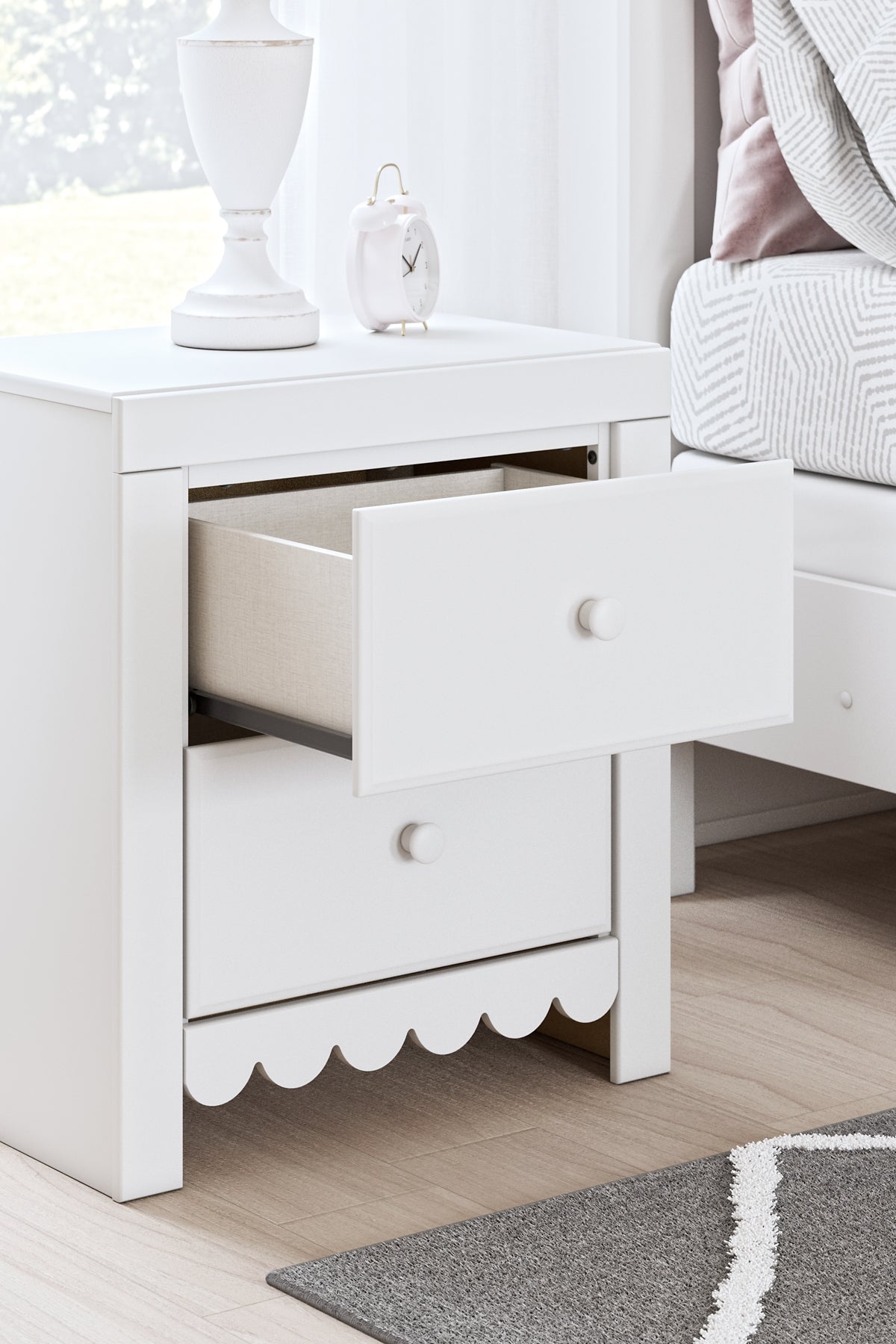 Mollviney Full Panel Storage Bed with Dresser and Nightstand