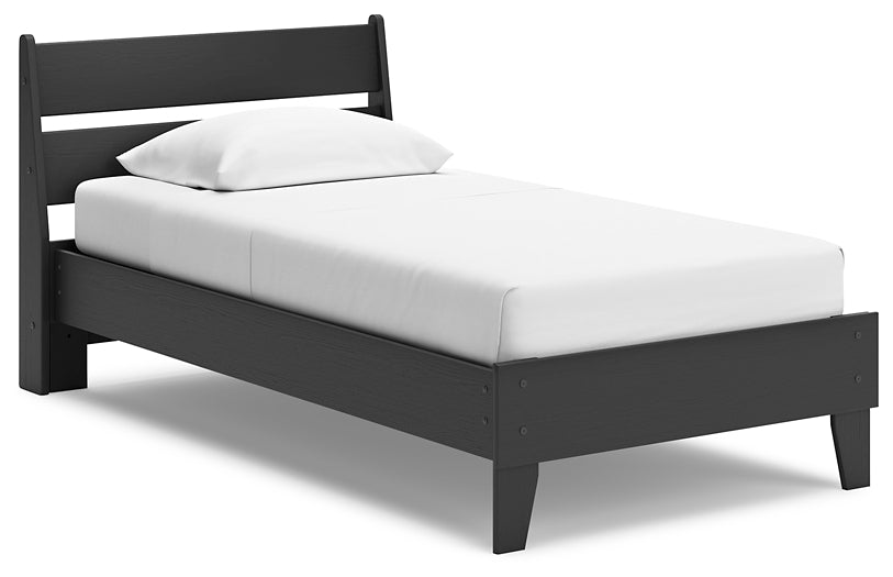 Socalle Twin Panel Platform Bed with Dresser, Chest and Nightstand