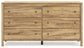 Bermacy Full Platform Bed with Dresser, Chest and Nightstand