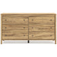 Bermacy Full Platform Bed with Dresser, Chest and 2 Nightstands