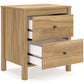 Bermacy Full Platform Panel Bed with 2 Nightstands