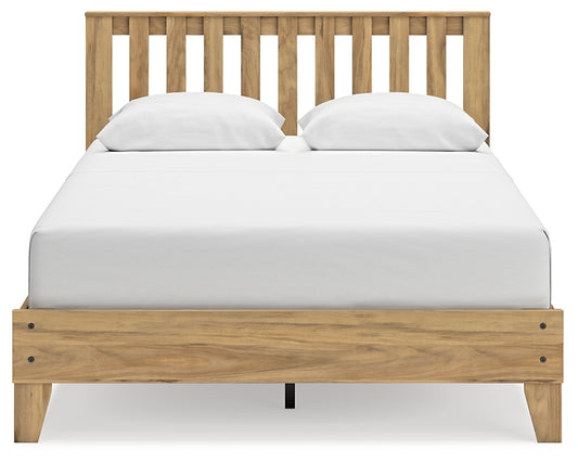 Bermacy Queen Platform Panel Bed with Dresser