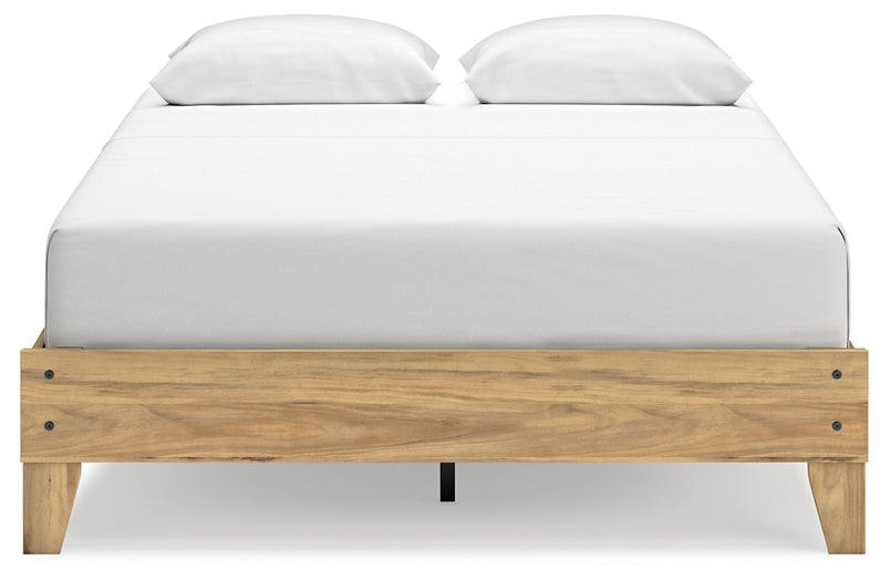 Bermacy Queen Platform Bed with Dresser and 2 Nightstands