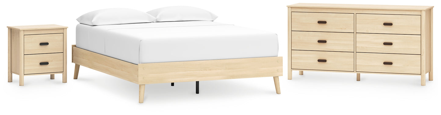 Cabinella Queen Platform Bed with Dresser and Nightstand