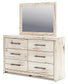 Lawroy Full Panel Storage Bed with Mirrored Dresser and Nightstand