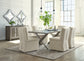 Krystanza Dining Table and 6 Chairs with Storage